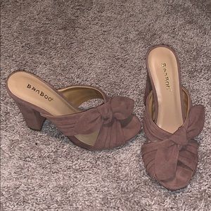 Size 6 Brown Suede Heels